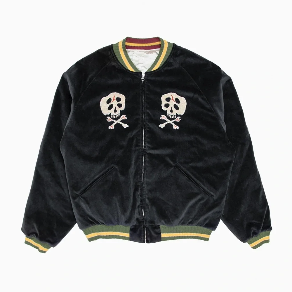 KAPITAL VELVETEEN SULFIDE SOUVENIR JACKET (RAIN SKULL) - Picture 2 of 11